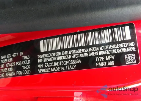 2016 Jeep Renegade Limited из США, поврежденный, VIN ZACCJADT5GPC66364